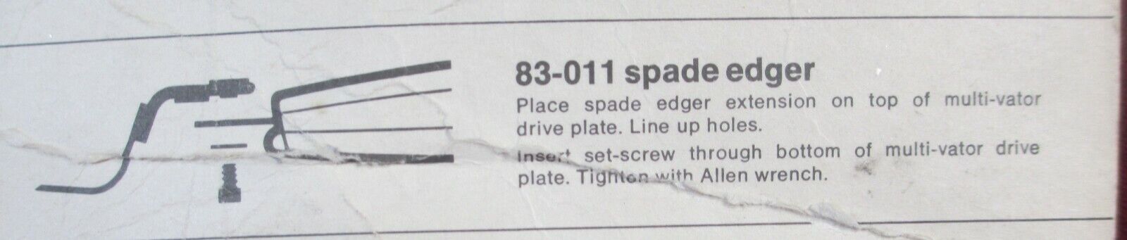 BLACK & DECKER MULTI VATOR SPADE EDGER 83-011 GARDEN GRASS ACCESSORY LAWN DIRT - Fresh Stock Dated February 2026