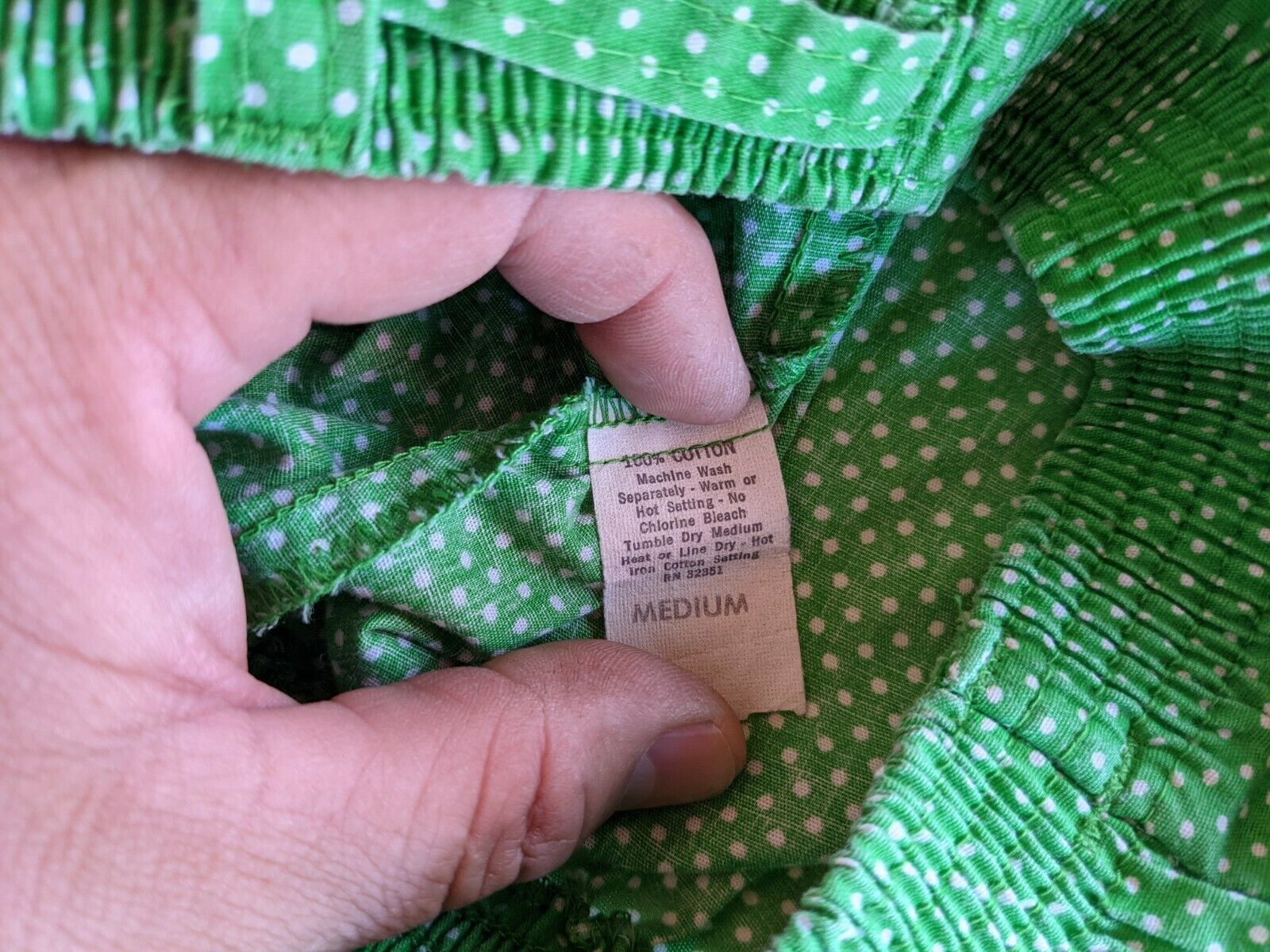 Vintage Totally 80s Green Polka Dot Skirt Hipster - Fresh Stock Dated February 2026