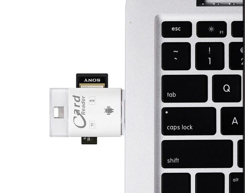 TF SD Card Reader For iPad iPhone X XR XS MAX Samsung OTG Android Phone PC - Fresh Stock Dated December 2025