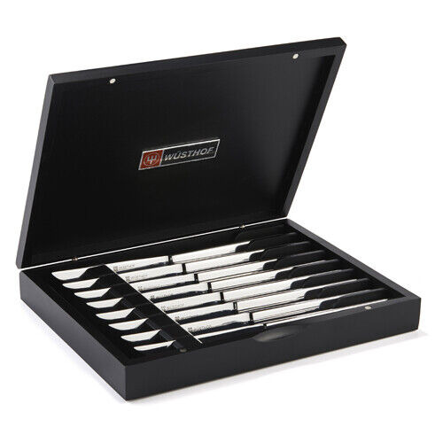 Wusthof  8 Piece Steak Knife Set 9468 Brown Case and 9468-4 Black Case - Fresh Stock Dated February 2026
