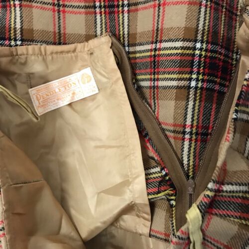 80s Pendleton Skirt / 80s Plaid Wool High Waist Fitted Pencil Skirt / XS - Fresh Stock Dated March 2026