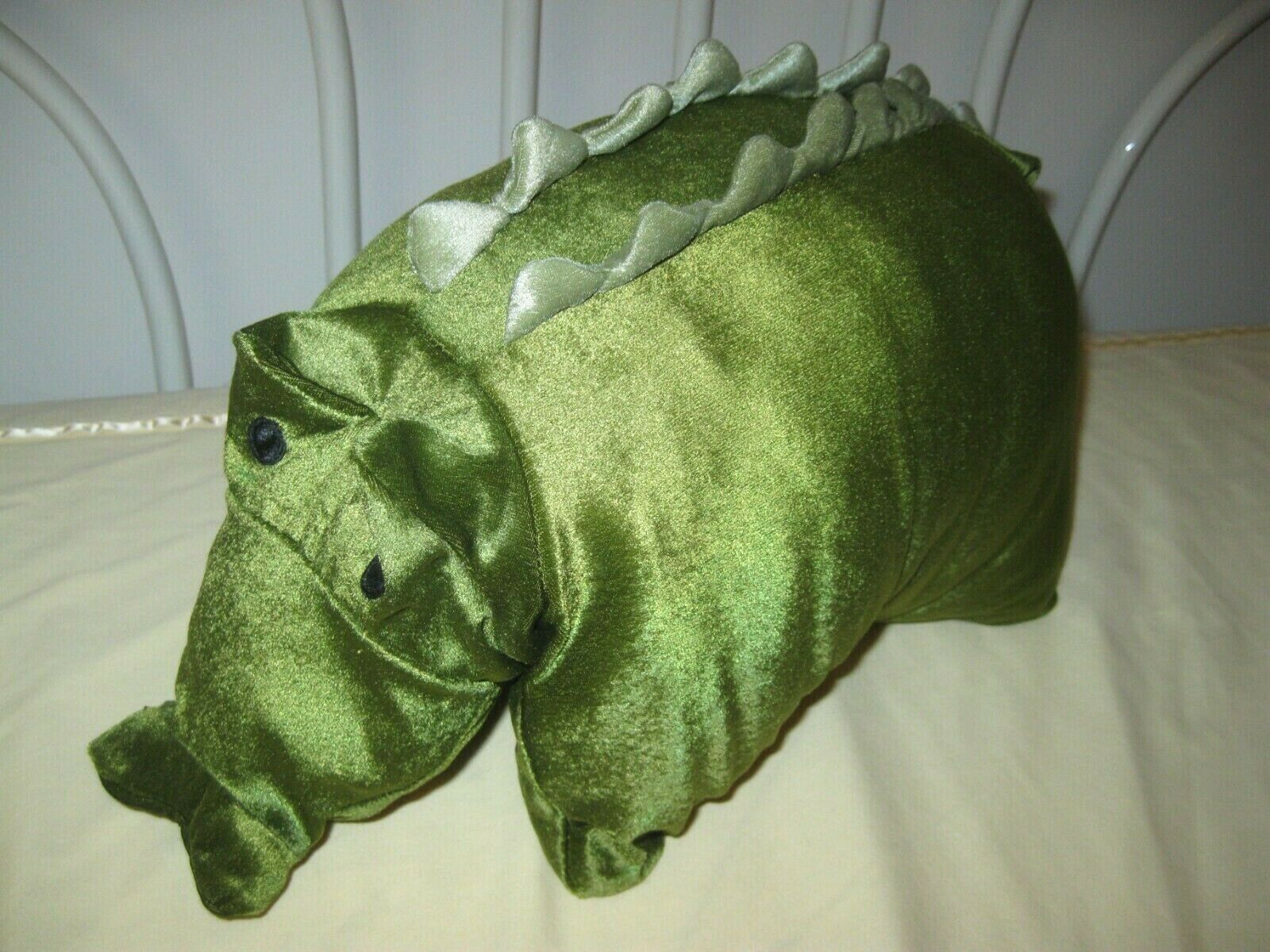 Kids Soft Novelty Pillow /Cushion. (Green Dragon) 22