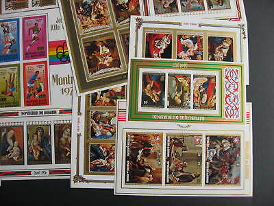 Burundi, collection of 16 mostly different MNH imperf souvenir sheets - Fresh Stock Dated December 2025
