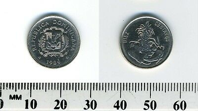 Dominican Republic 1989 - 10 Centavos Nickel Clad Steel Coin - Indigenous fruits - Fresh Stock Dated February 2026