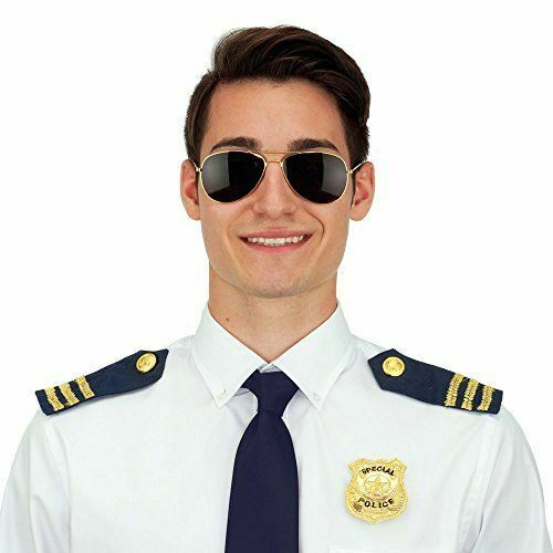 Aviator Glasses Sunglasses Policeman Cop Army Pilot Policewoman 60s 70s - Fresh Stock Dated February 2026