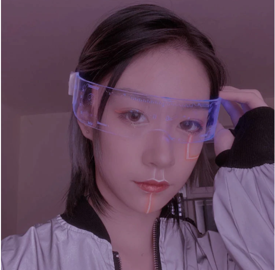 LED Luminous Glasses Electronic Visor Glasses Light Up Glasses Prop For Party - Fresh Stock Dated February 2026