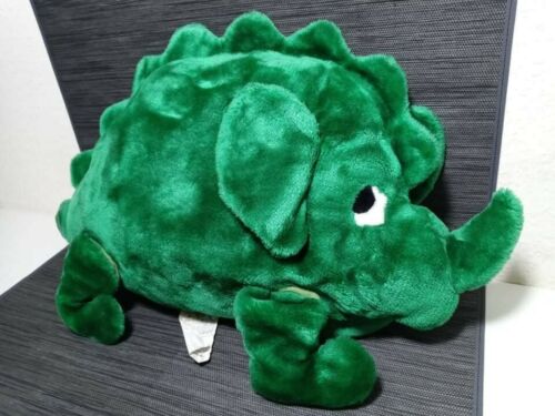 Vintage Green Dinosaur Triceratops Pillow floppy friends - Fresh Stock Dated December 2025