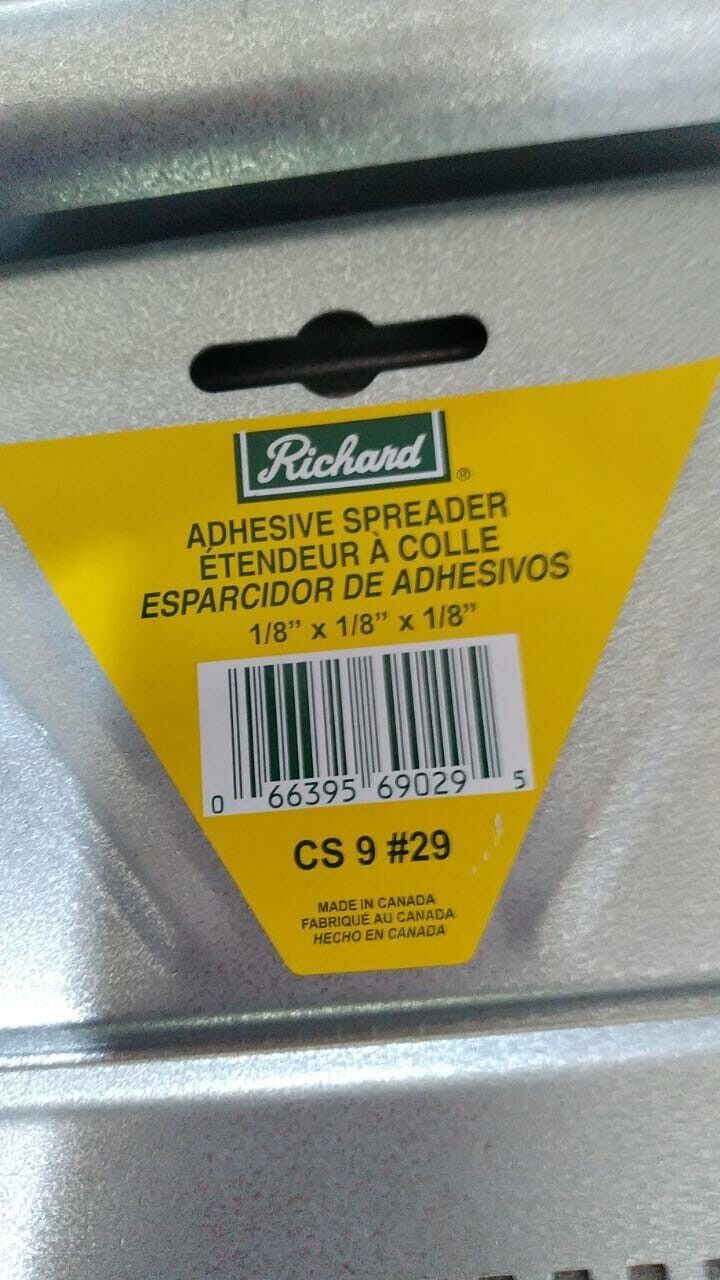 Richard Adhesive Spreader 1/8x1/8x1/8 CS-9 #29 ~ Lot of 3 - Fresh Stock Dated February 2026