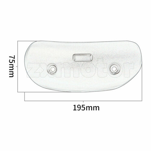 Universal Motorcycle Exhaust Pipe Guard Heat Shield Cover 7.5x3inch Silver - Fresh Stock Dated February 2026