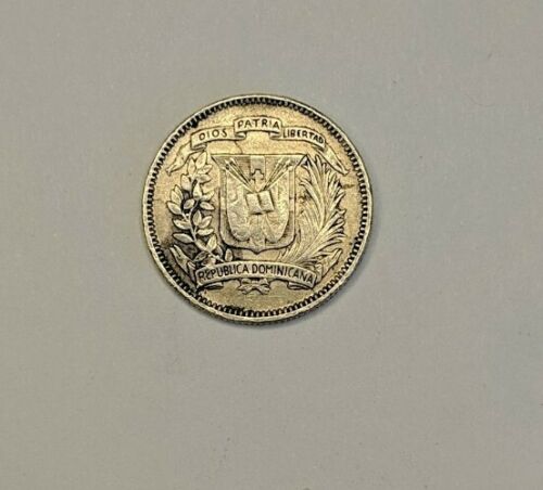 1944, 10 Centavos Dominican republic a Beautiful Silver High Value Coin - Fresh Stock Dated February 2026