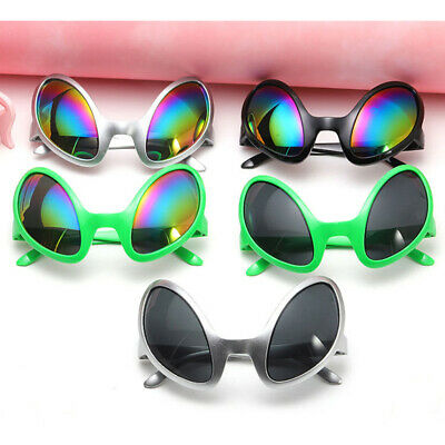 Novelty Alien Glasses Sunglasses Fancy Dress Costume Green Frame Gray Lens - Fresh Stock Dated February 2026
