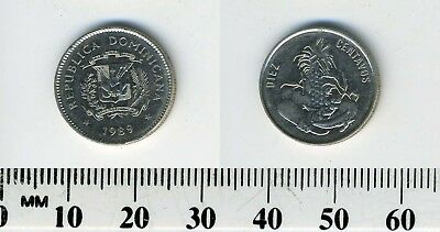 Dominican Republic 1989 - 10 Centavos Nickel Clad Steel Coin - Indigenous fruits - Fresh Stock Dated February 2026