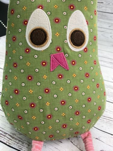 Pottery Barn Kids Hayley Brooke Owls Plush Joy Owl Green Pink - Fresh Stock Dated December 2025