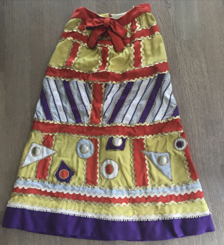 Vintage Rizkallah for Malcolm Starr 1970's Mirror Appliqué Circus Skirt S - Fresh Stock Dated February 2026