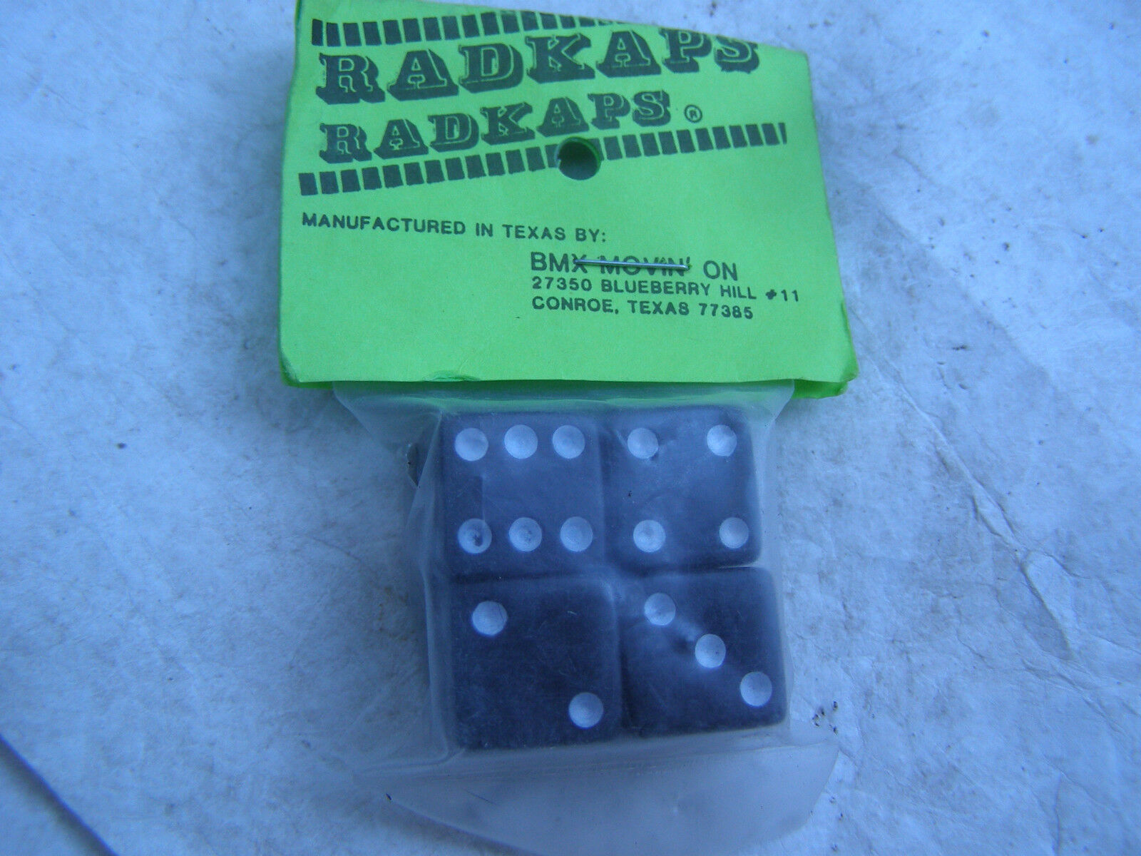 SALE!  STEVE VELTMAN RADKAPS NOS 80s BMX VALVE CAPS COVERS FREESTYLE VINTAGE - Fresh Stock Dated December 2025