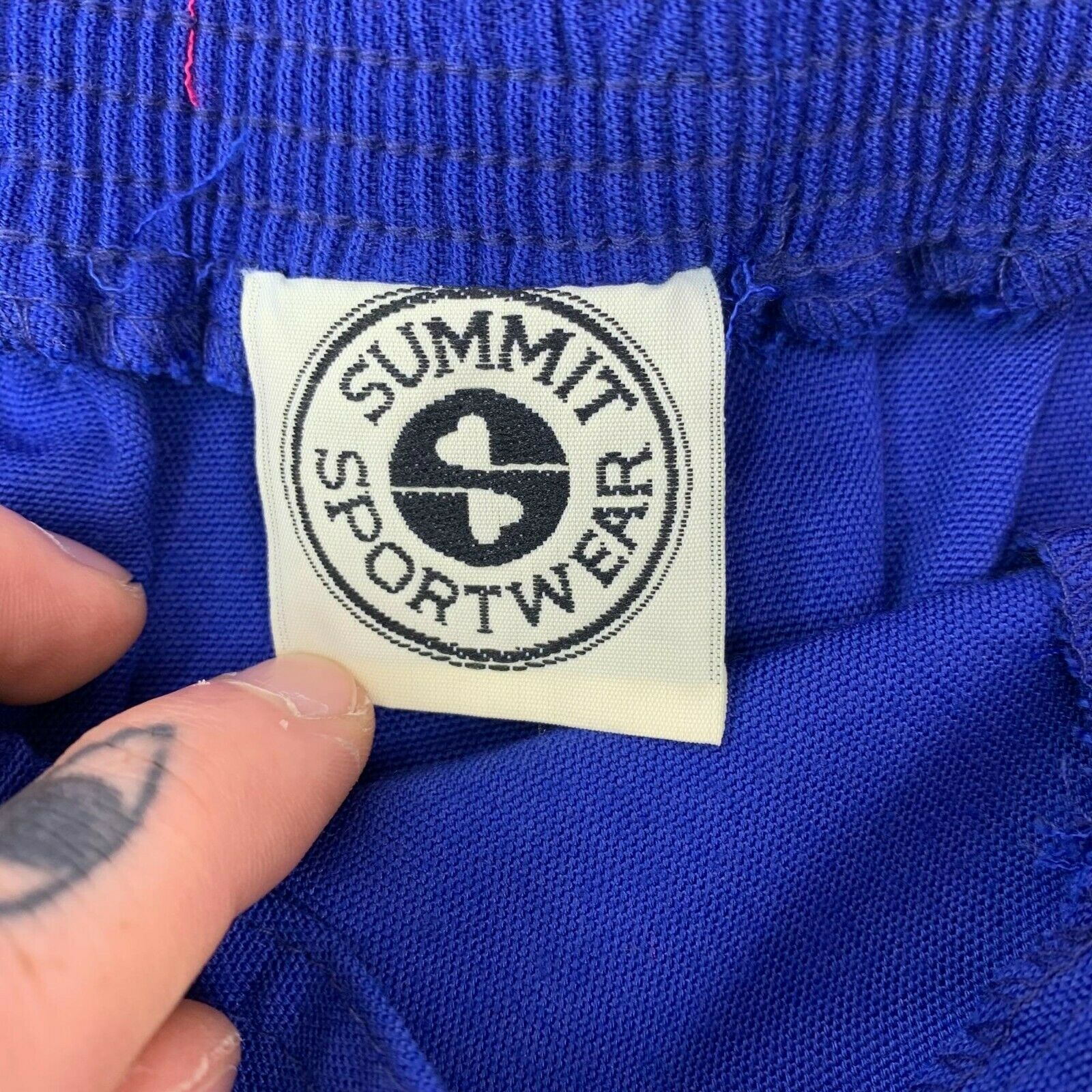 Vintage 80s Blue Career Pencil Skirt Size S Small Front Pockets Deadstock NWT - Fresh Stock Dated February 2026