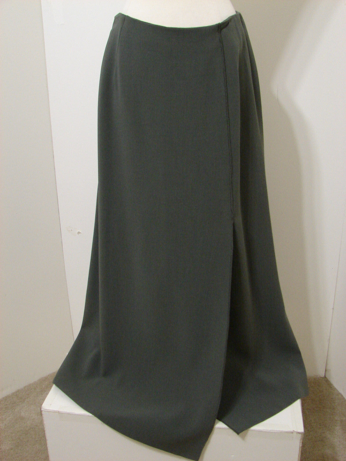 GIORGIO ARMANI Skirt Black Label Avocado Rayon Blend Long 46 Matched - Fresh Stock Dated March 2026