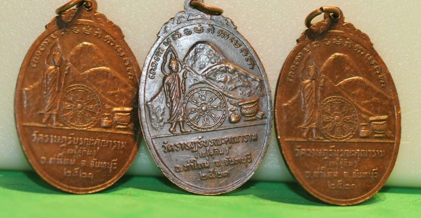 (3) Asian Buddah Medallion/Temple Medals - Fresh Stock Dated February 2026