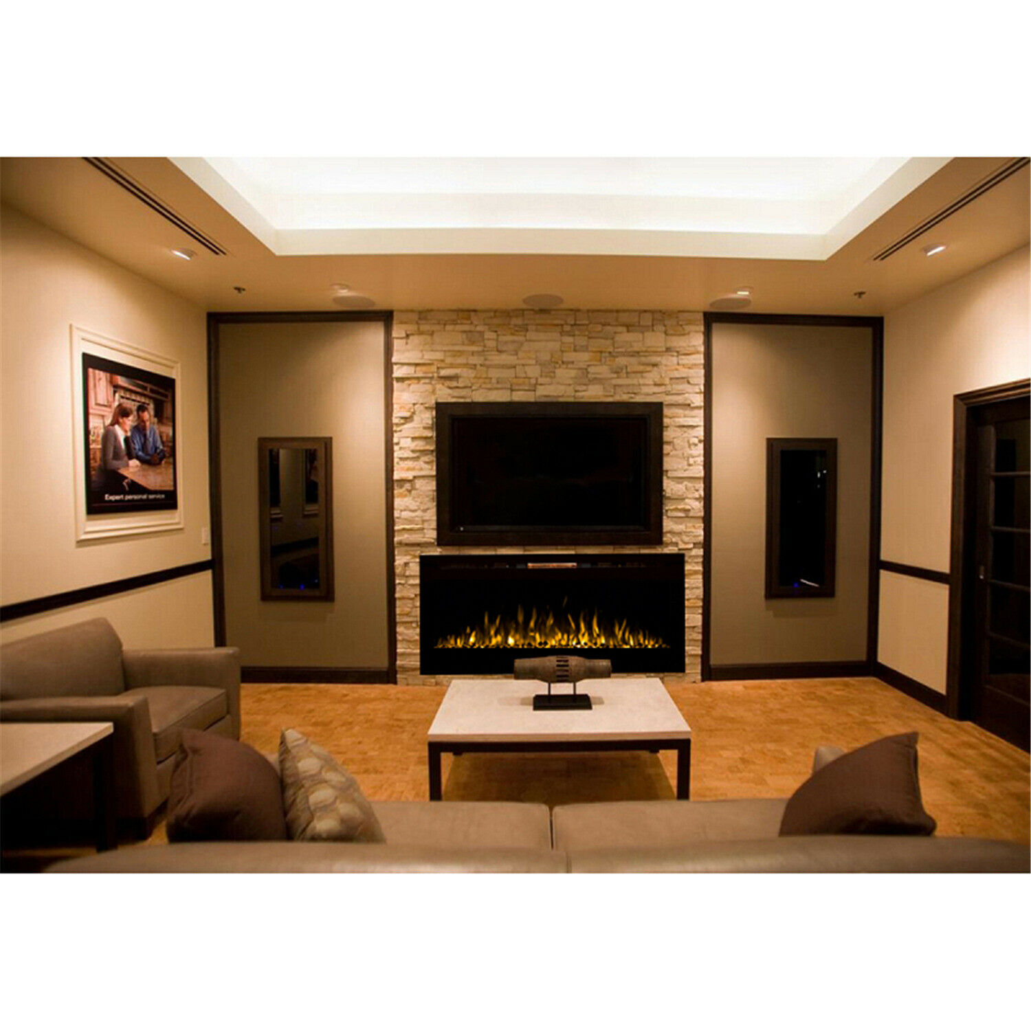 Regal Flame Fusion 50-inch Pebble Built-in Ventless Recessed Wall Mounted Electr - Fresh Stock Dated December 2025