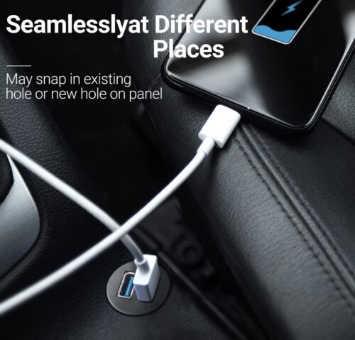 2 Ports Dual USB 3.0 Male to Female AUX Flush Mount Car Mount... - Fresh Stock Dated February 2026