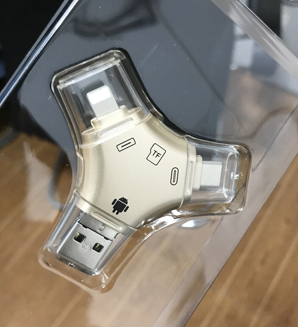 TF Card Reader USB 2.0 For iPhone 11 12 13 Micro USB Type C Android OTG Phones - Fresh Stock Dated February 2026