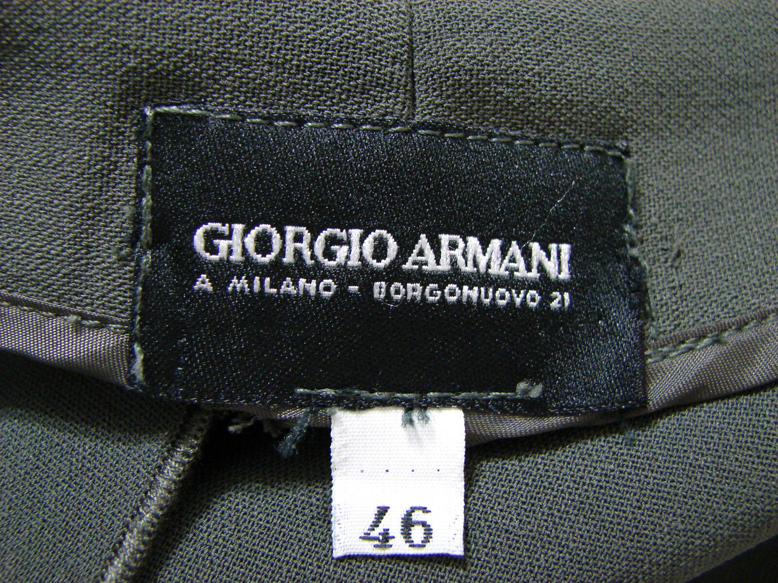 GIORGIO ARMANI Skirt Black Label Avocado Rayon Blend Long 46 Matched - Fresh Stock Dated March 2026