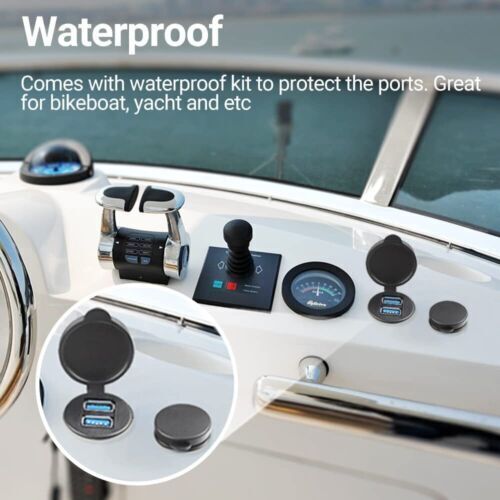 2 Ports Dual USB 3.0 Male to Female AUX Flush Mount Car Mount... - Fresh Stock Dated February 2026