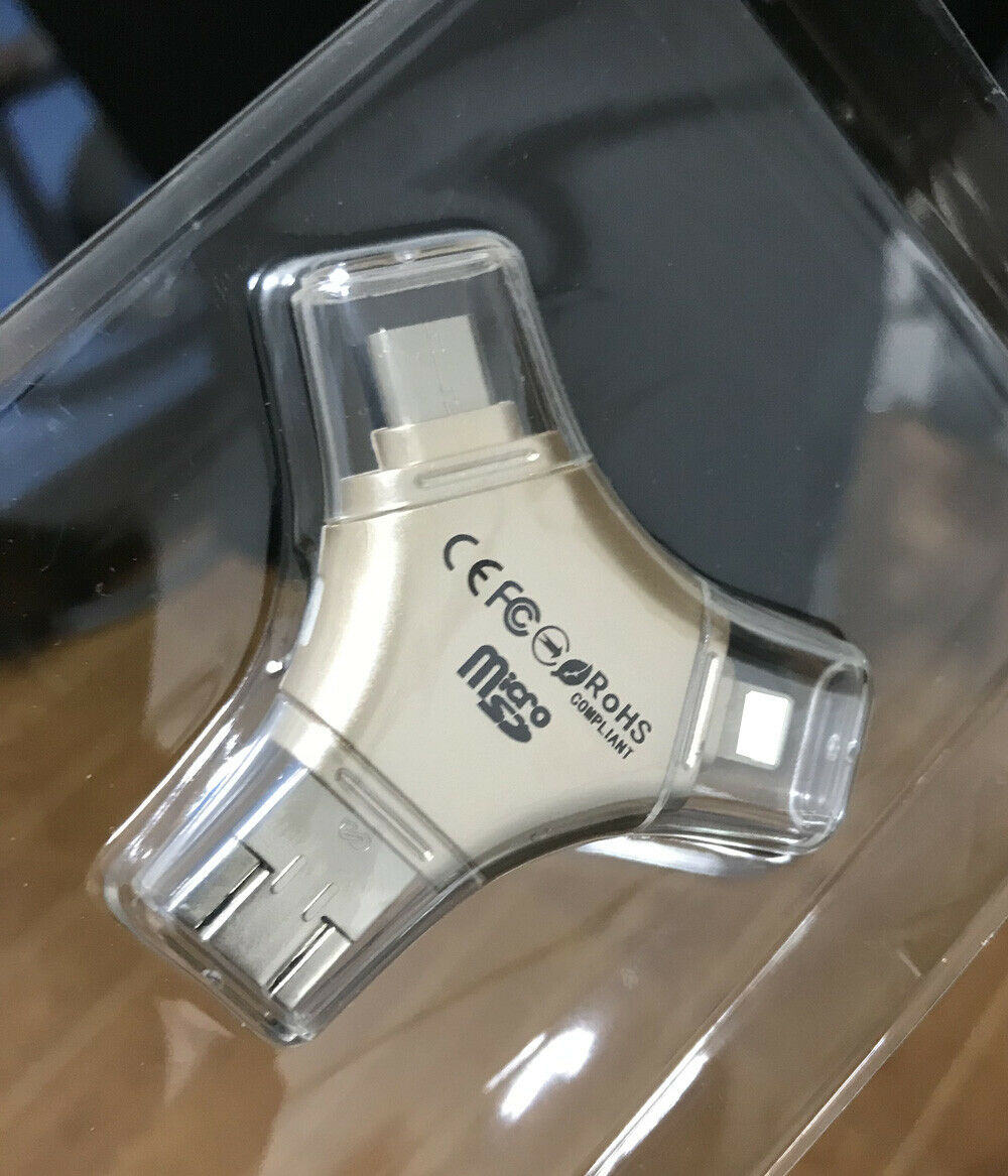 TF Card Reader USB 2.0 For iPhone 11 12 13 Micro USB Type C Android OTG Phones - Fresh Stock Dated February 2026