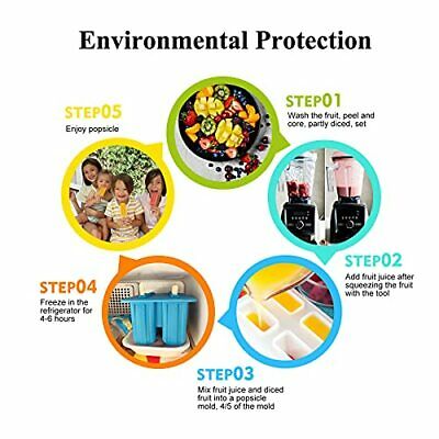 Silicone Ice Pop Maker Mold Popsicle Molds for Kids Rusable Fast-freeze Blue - Fresh Stock Dated February 2026