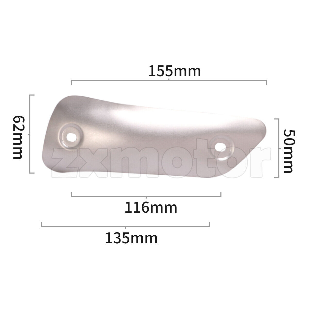 Motorcycle Exhaust Middle Pipe Heat Shield Cover Muffler Protector Silver - Fresh Stock Dated February 2026