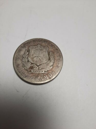 1897 DOMINICAN REPUBLIC Silver Liberty LIBERTO Arms Antique Silver Coin - Fresh Stock Dated February 2026
