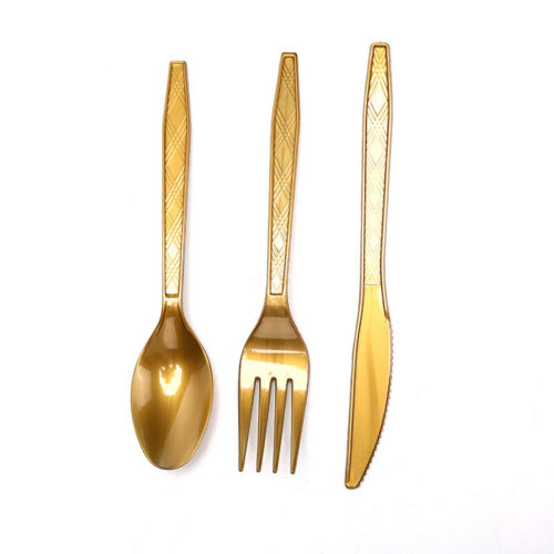 40pcs Disposable Plastic Tableware Luxury Style Utensils Wedding Party Cutlery - Fresh Stock Dated February 2026