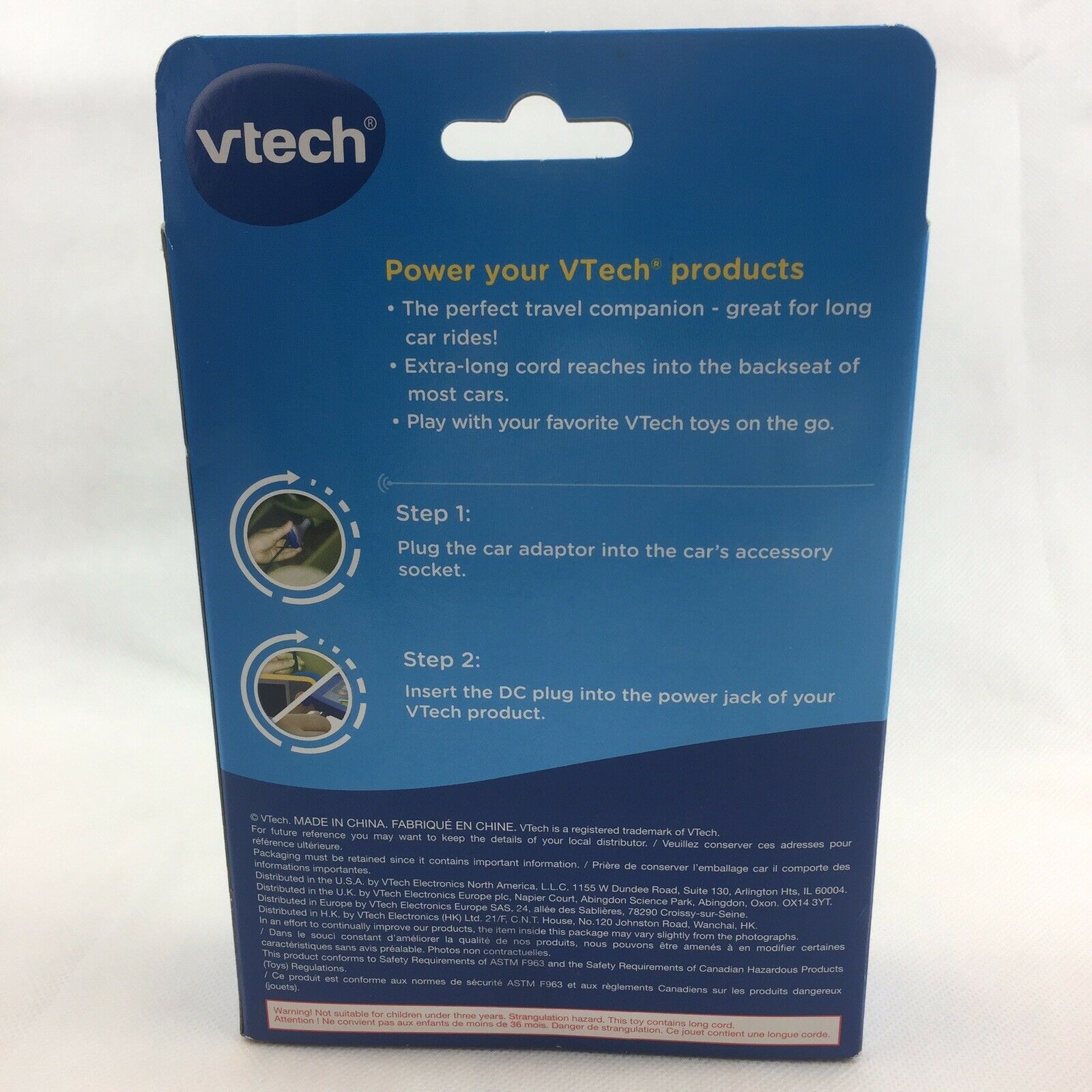 VTech Car Adaptor Adapter Charger Extra Long Cord Electronic Toys Power NEW - Fresh Stock Dated February 2026