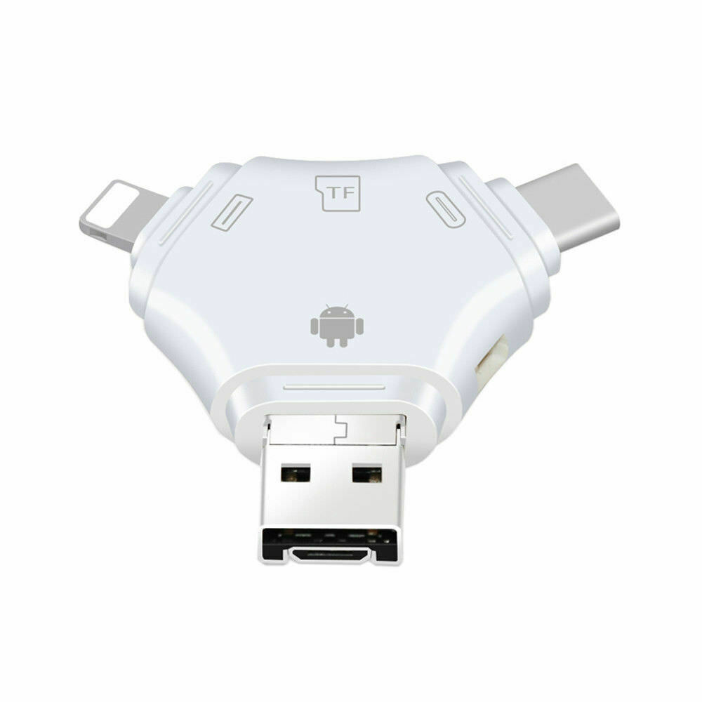 TF Card Reader USB 2.0 For iPhone 11 12 13 Micro USB Type C Android OTG Phones - Fresh Stock Dated February 2026