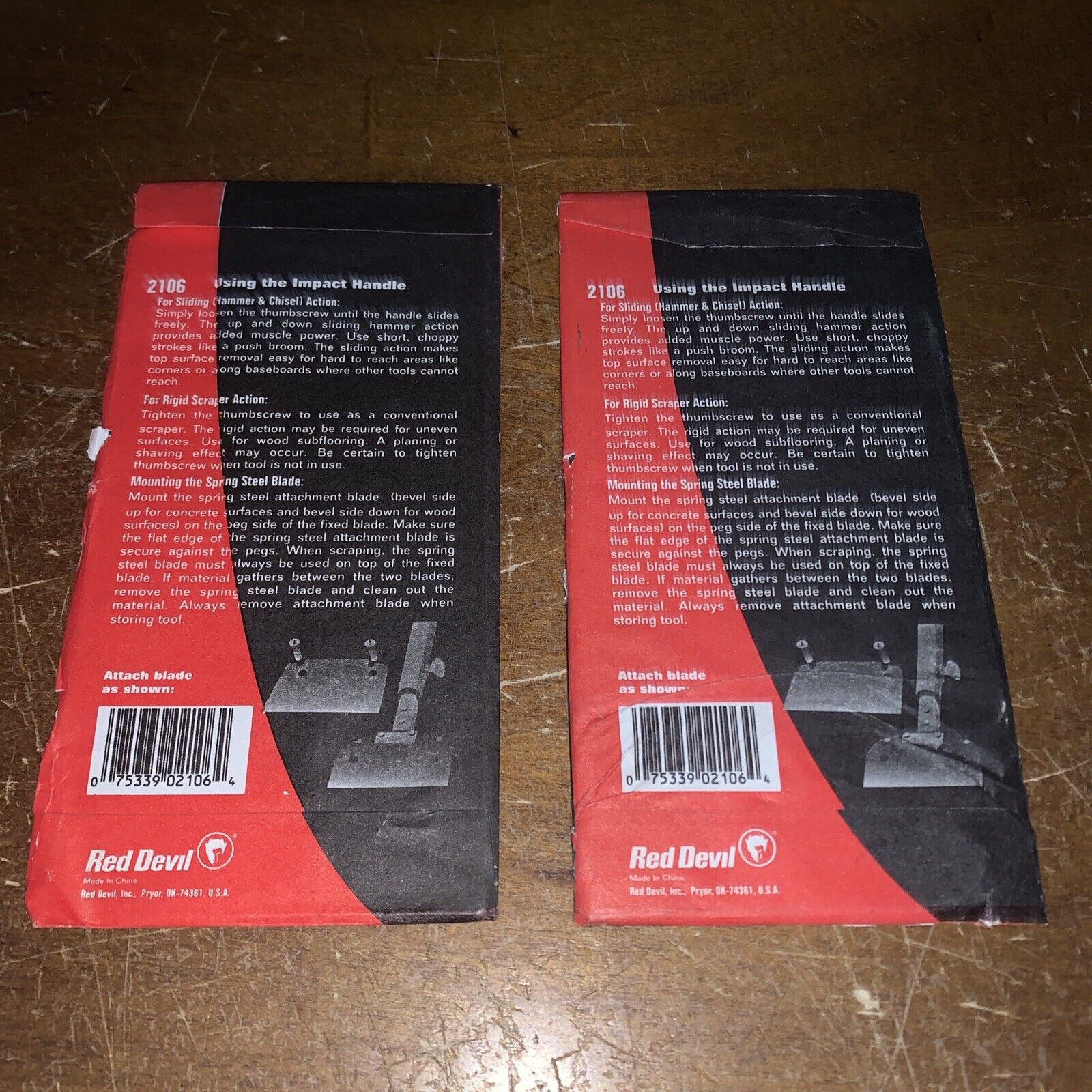 Red Devil Slam Scraper Impact Tool Blade # 2106. 3 Blades. New Unused. Free Ship - Fresh Stock Dated February 2026
