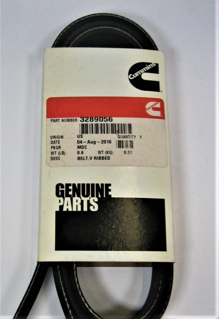 Cummins 3289056 OEM ~NEW~ Ribbed V-Belt for Tier 3 Auto 6.7L ISB/QSB Engines - Fresh Stock Dated February 2026