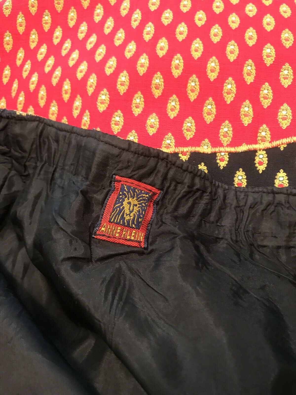 Vintage Anne Klein Appliqué A-Line Midi Skirt Boho Folk Cottagecore 26” Waist - Fresh Stock Dated December 2025