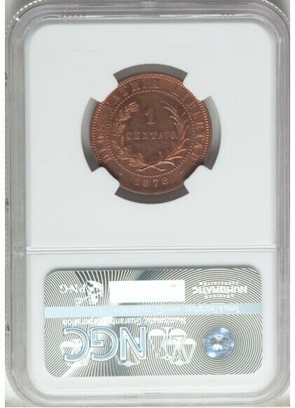 *** NGC *** Dominican Republic *** Proof Essai PATTERN Centavo 1878 * PR-65 * m4 - Fresh Stock Dated December 2025