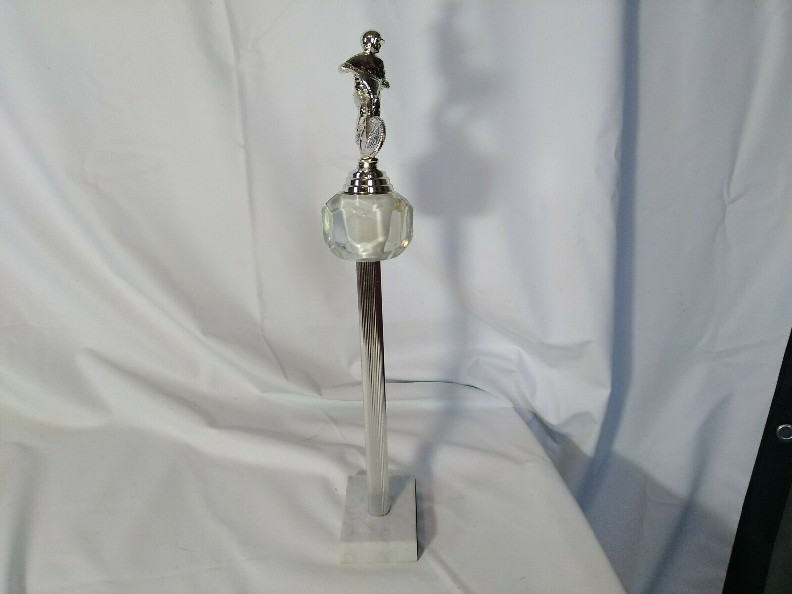 Vintage 1981 BMX Bicycle Bike Trophy Angola, IN 1st Place Novice - Fresh Stock Dated December 2025