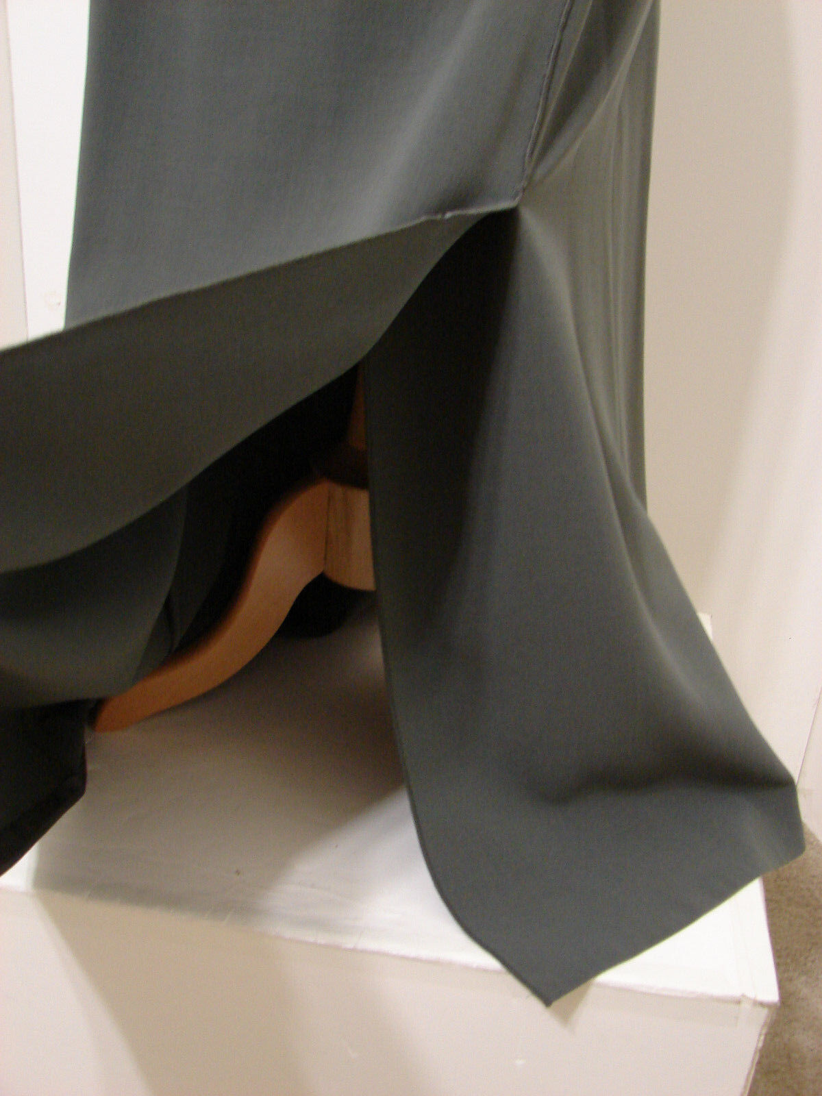 GIORGIO ARMANI Skirt Black Label Avocado Rayon Blend Long 46 Matched - Fresh Stock Dated March 2026