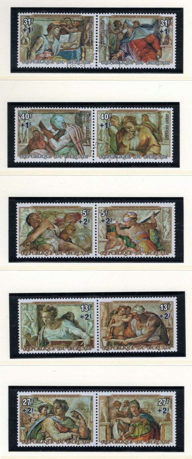 BURUNDI 1975 Christmas Lot (see note) - Fresh Stock Dated December 2025