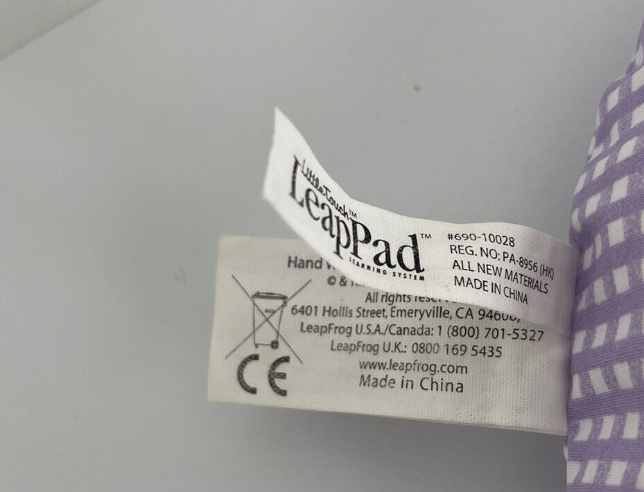 Purple White Pillow Pad Replacement Part For Leap Frog Little Touch Leap Pad - Fresh Stock Dated February 2026