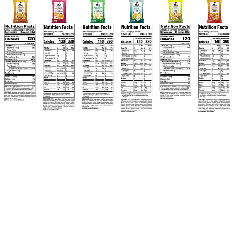 Quaker Rice Crisps, 6 Flavor Variety Pack, 12 Count - Fresh Stock Dated December 2025