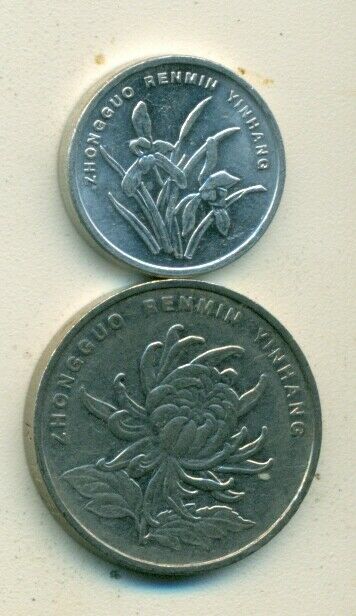 2 COINS from the PEOPLE's REPUBLIC of CHINA - 1 JIAO& 1 YUAN (BOTH DATING 2001) - Fresh Stock Dated February 2026