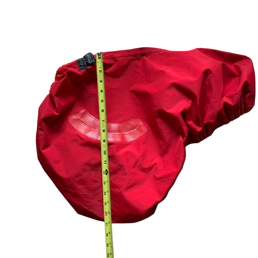 Classic Cover-Ups SympaTex All Weather Red English Saddle Cover w/ Stirrup Holes - Fresh Stock Dated December 2025
