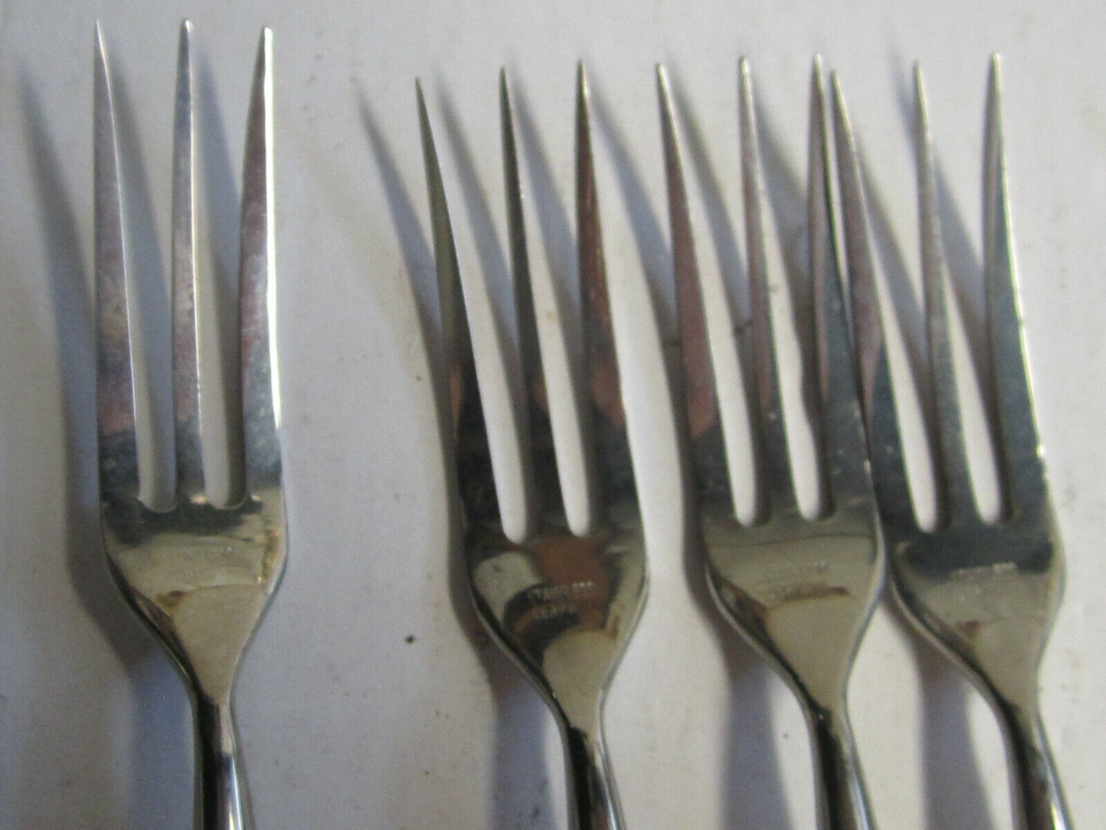 VINTAGE BARON 6 STEAK KNIVES AND 6  FORKS WITH ANTLER HANDLES MADE IN GERMANY - Fresh Stock Dated December 2025