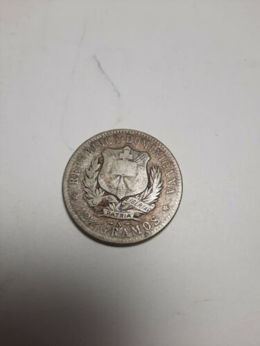 1897 DOMINICAN REPUBLIC Silver Liberty LIBERTO Arms Antique Silver Coin - Fresh Stock Dated February 2026