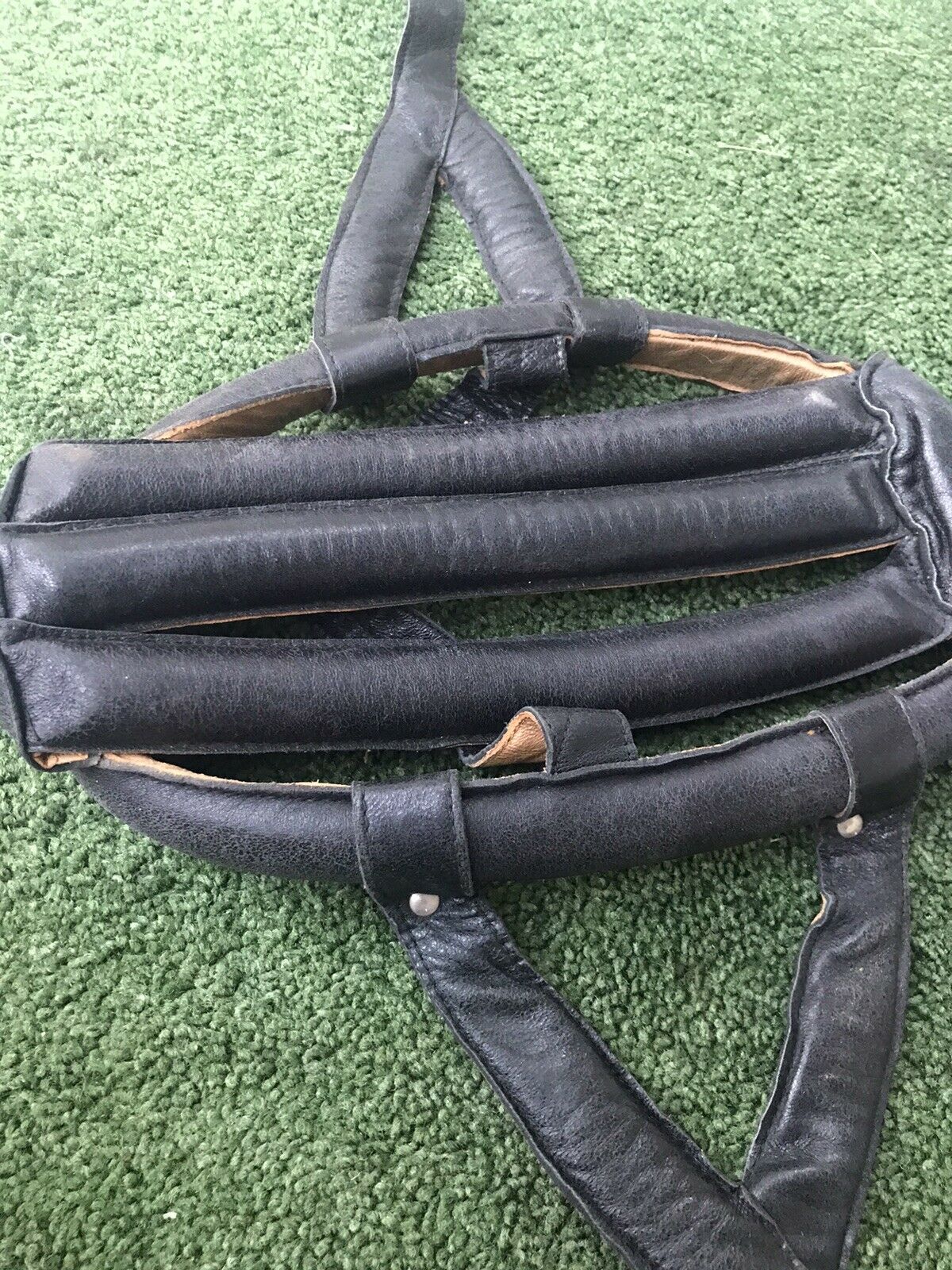 Vintage John F. Kucharik Vintage LEATHER BICYCLE HELMET -Cycling Bike Helmet - Fresh Stock Dated February 2026