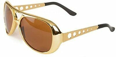 Big Mo's Toys Rockstar 50’s, 60’s Style Aviator Shades, Gold Celebrity Sunglasse - Fresh Stock Dated February 2026