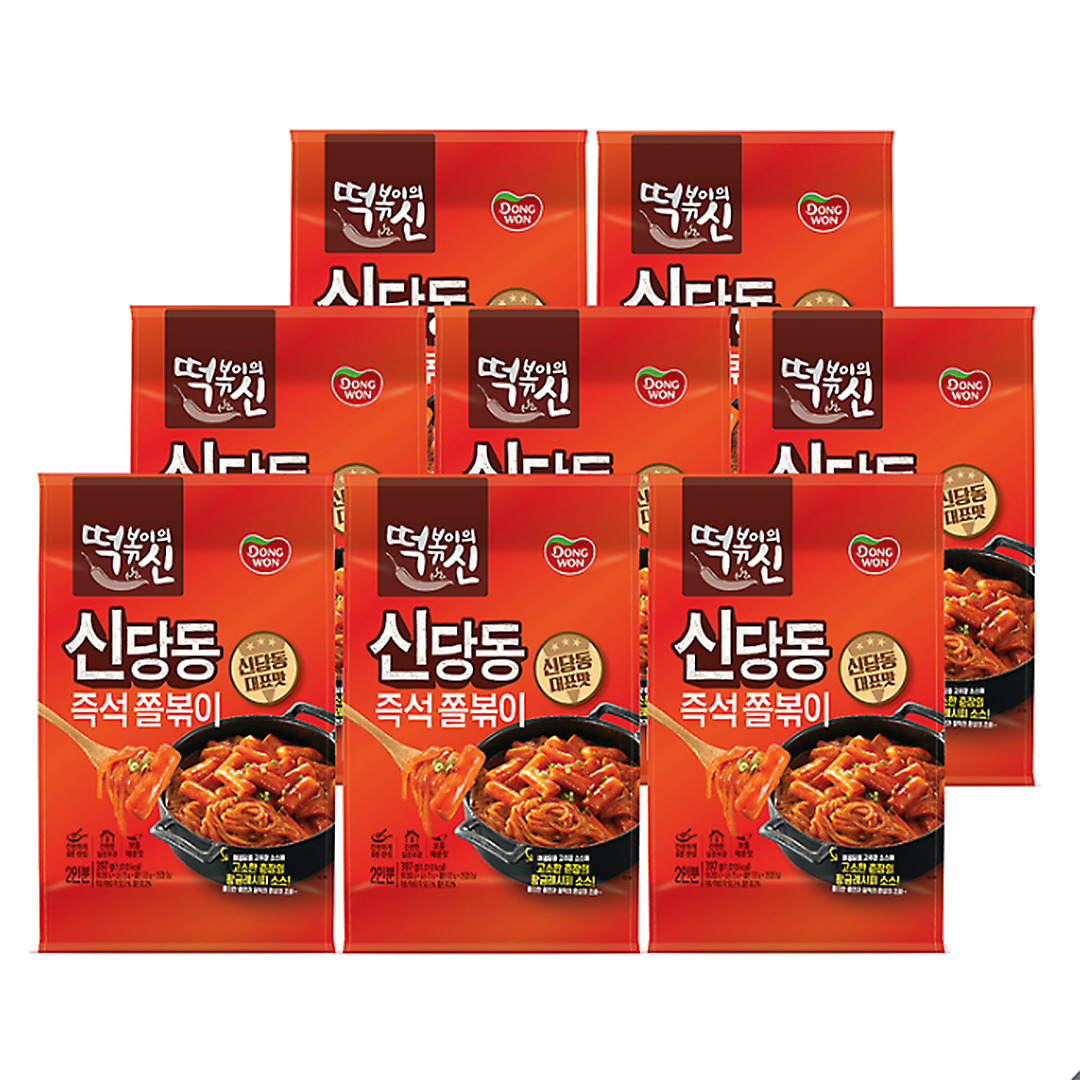 Dongwon Shindangdong Jjolbbokki God Of Tteokbokki 397g 8ea New Korea Food Dishes - Fresh Stock Dated February 2026
